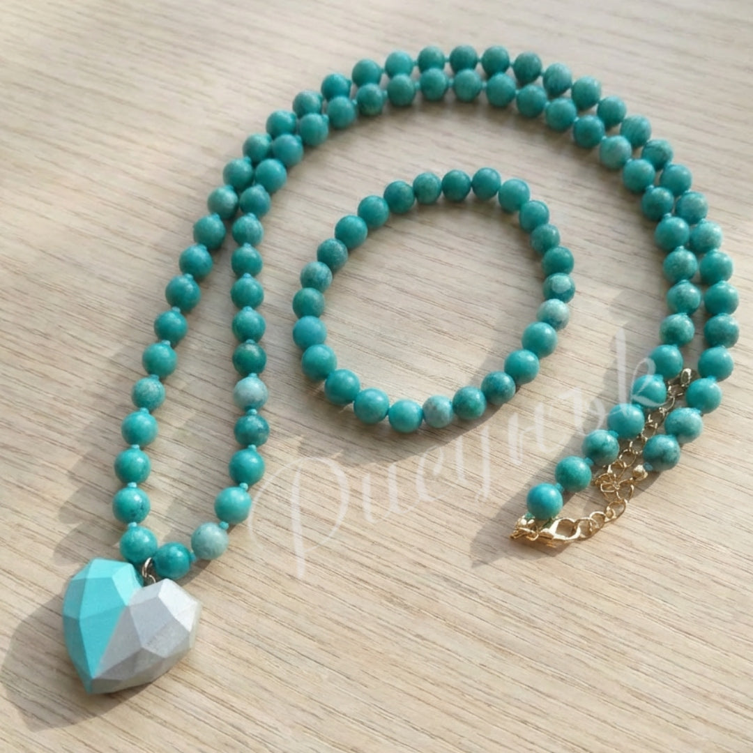 Комплект "Сърце от тюркоаз"